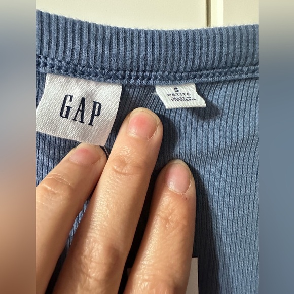 NWT GAP Ribbed Blue Dress S Petite - Picture 2 of 4